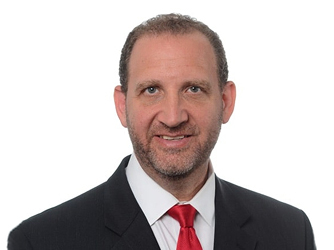 Professional man in suit and red tie